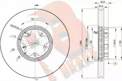 R BRAKE 78rbd25613 -  Тормозной диск